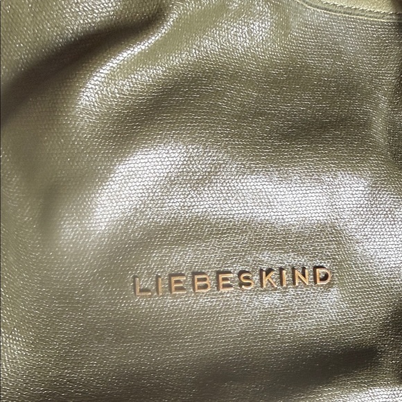 Liebeskind Women Two Tone Canvas Zip Closure Tote Shoulder Bag Green/Purple - Picture 5 of 7